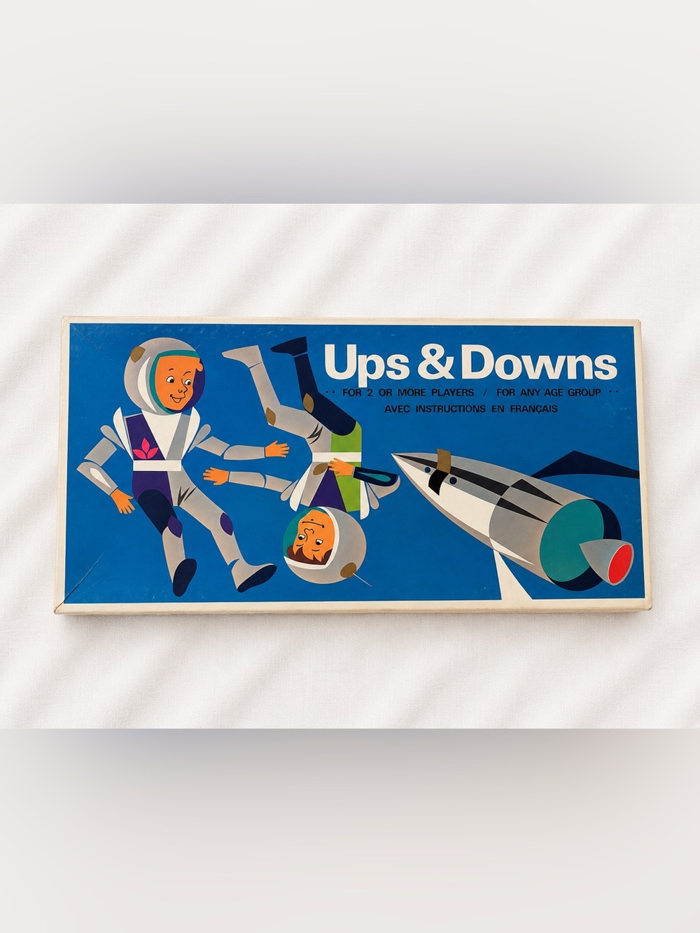 Vintage “Ups & Downs” Space Astronaut Board Game Retro Mid Century Toy